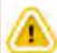 Warning icon: exclamation mark inside a triangle.