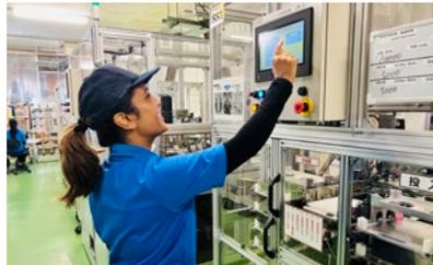 工場で活躍する外国人材