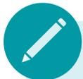 Icon of a pen writing on a document, representing a reference guide.