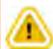 Warning icon: a yellow triangle with an exclamation mark.